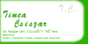 timea csiszar business card